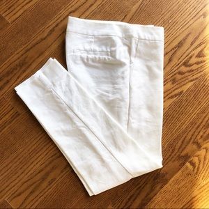 WHITE CROP DRESS PANTS